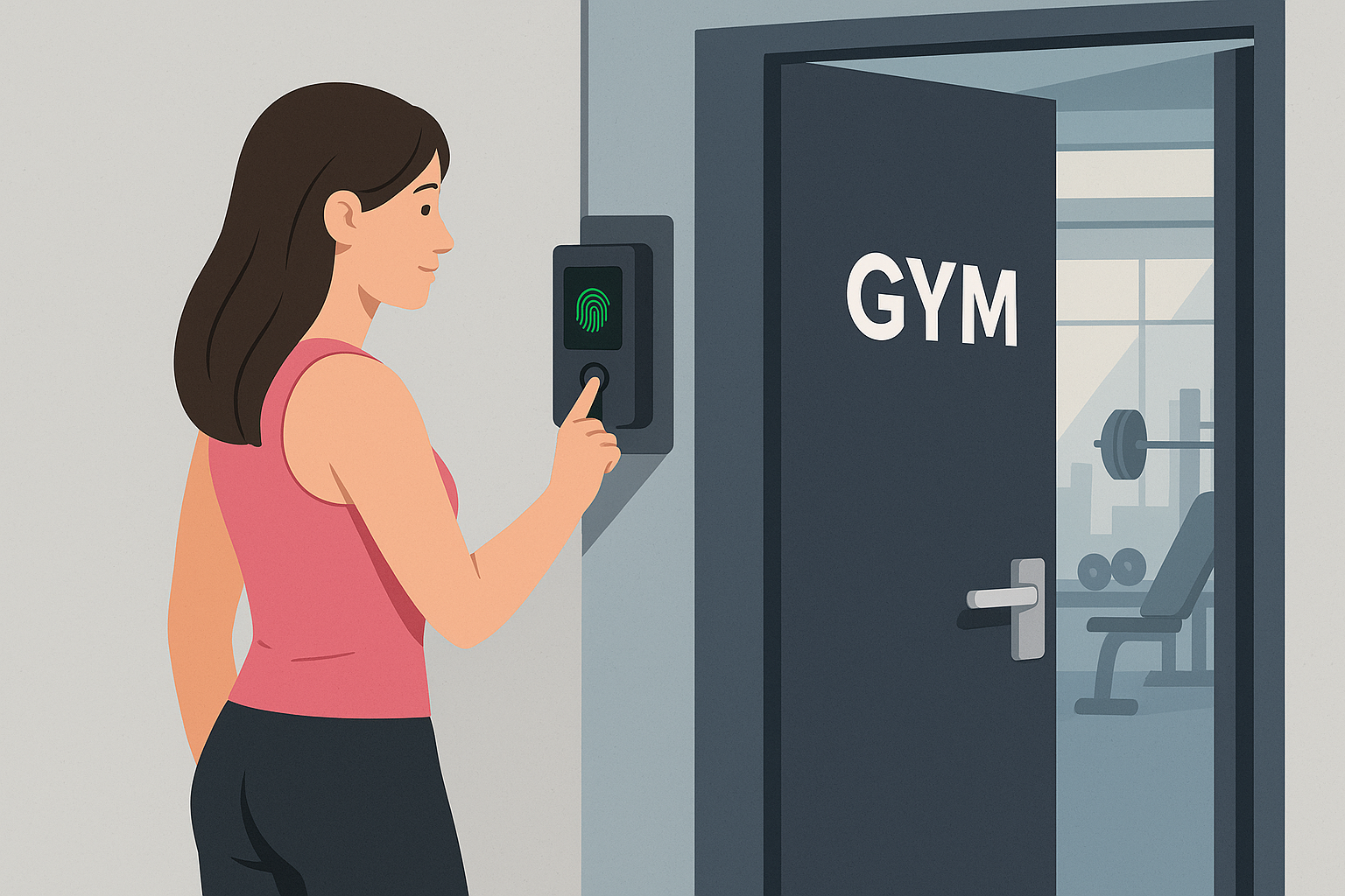 Biometric Machine at Gym Door